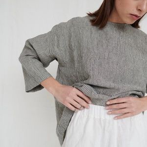 Linenfox Harper Grey Stripes XS